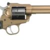 A side profile of the Ruger Super Wrangler revolver with a bronze-colored Cerakote finish on the frame and a black grip.