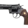 Deep blued Colt Python revolver, classic .357 Magnum snake gun.