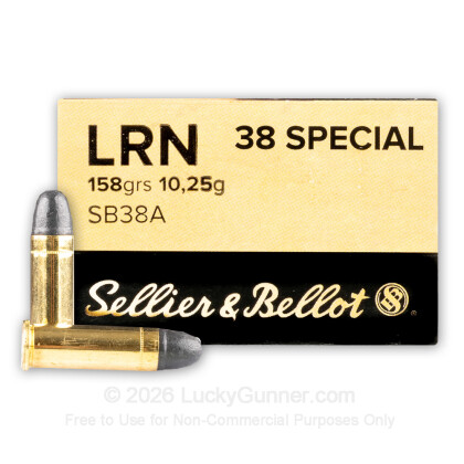 sellier-bellot-38-special-bulk-1000 Bulk 1000 Round Case of Sellier & Bellot 38 Special 158 Grain LRN Ammunition